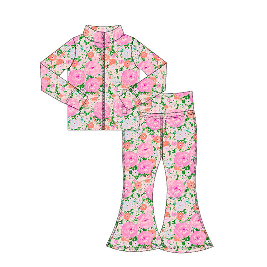 GLP2436组合 kids yoga zipper pockets girl clothes outfit 202506 preorder