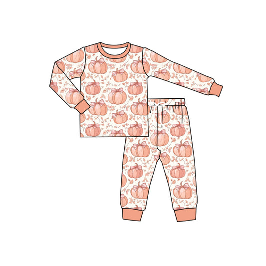 GLP2451 Halloween pumpkin  girl pajamas outfit 202506 preorder