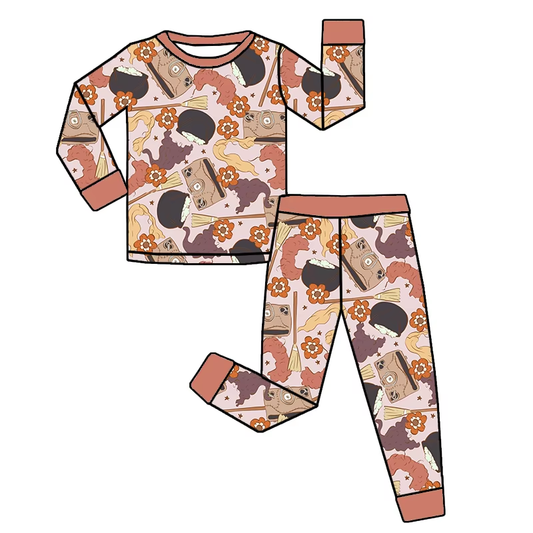 GLP2461 Halloween pumpkin boy pajamas  outfit 202506 preorder