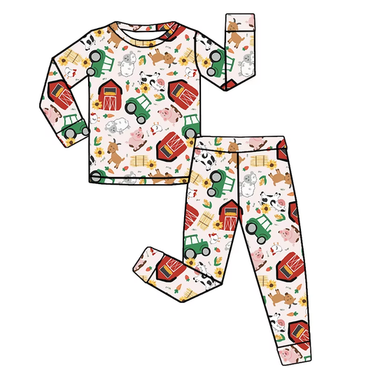 GLP2462 cow  boy pajamas outfit 202506 preorder