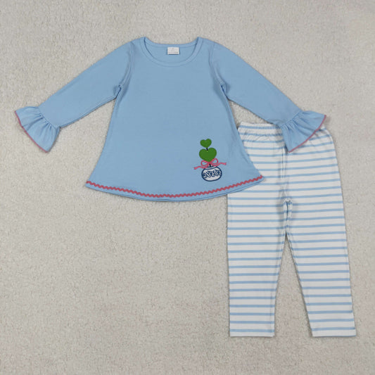 GLP2465 embroidry  Leaves flower tree girl  outfit 202509 RTS