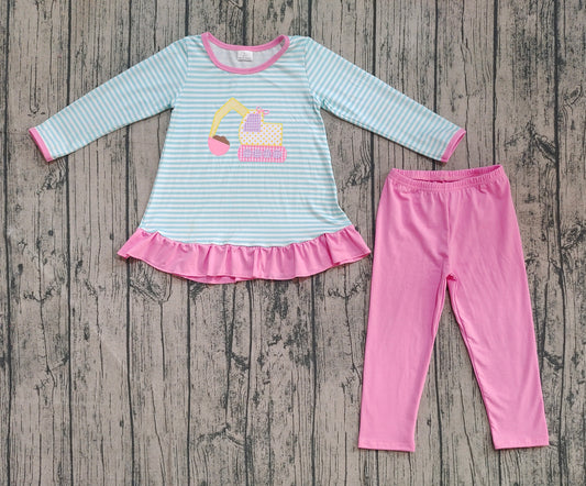 GLP2466 embroidery  tractor trunk girl  outfit 202508 preorder