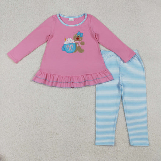 GLP2467 embroidery snowman Christmas girl  outfit 202509 RTS