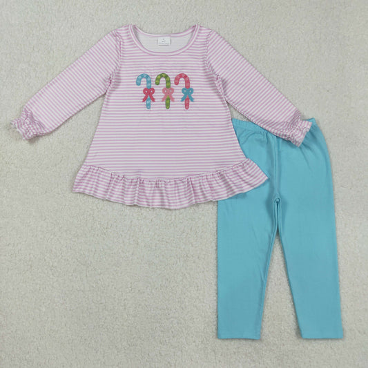 GLP2468 embroidery cane Christmas girl  outfit 202508 RTS