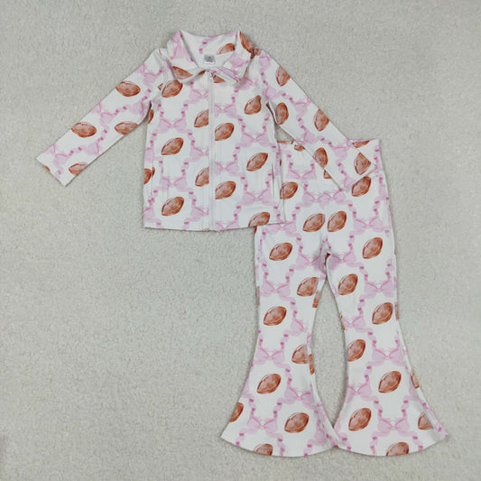 GLP2499 yoga Football zipper pockets girl clothes outfit 202509 RTS