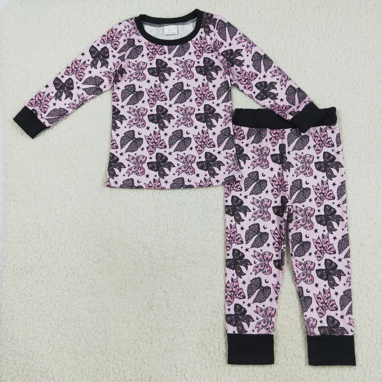 GLP2516 bow  girl pajamas outfit 202508 RTS