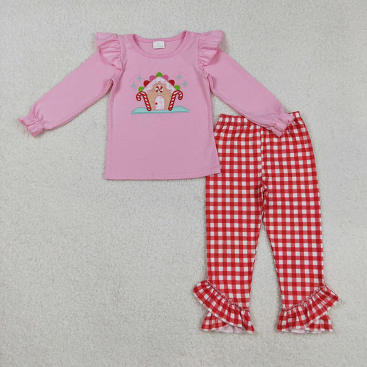 GLP2523 Embroidery  Halloween Pumpkin girl outfit 202508 RTS