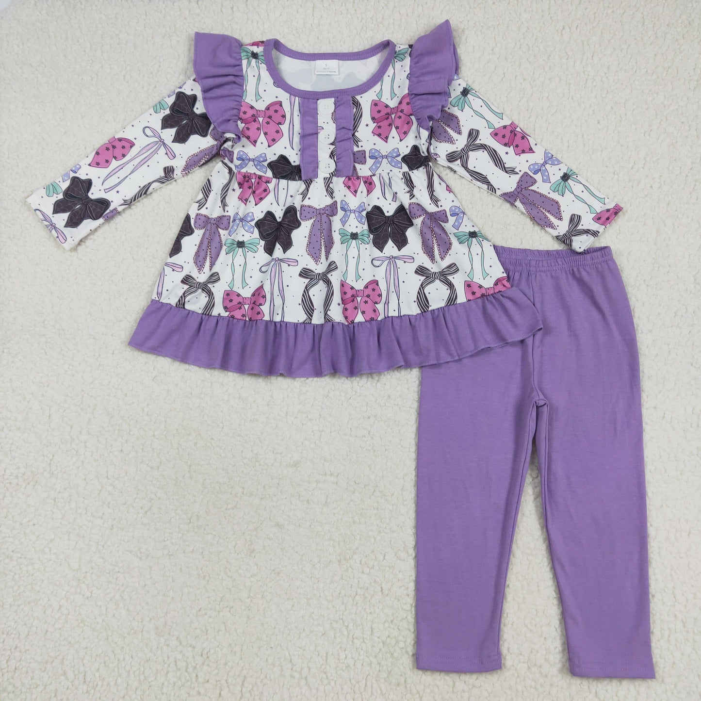 GLP2528  bow purple  girl outfit 202507 RTS