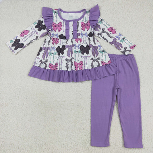 GLP2528  bow purple  girl outfit 202507 RTS