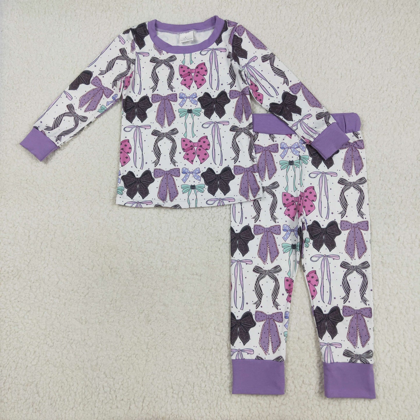 GLP2533 bow western  kids boy pajamas outfit 202507 RTS