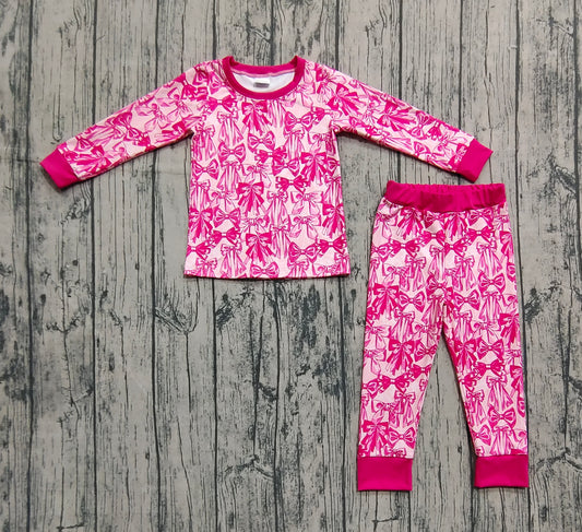 GLP2539 bow western  kids girl pajamas outfit 202507 preorder