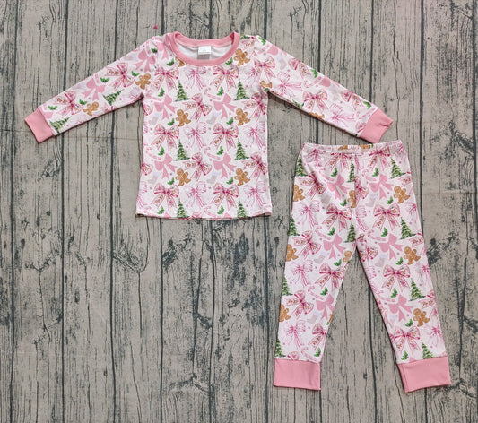 GLP2542 Christmas gingerbread  bow  girl outfit 202509 RTS