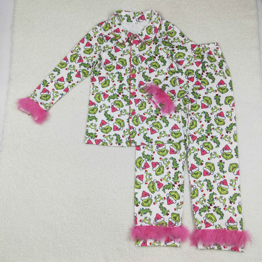 GLP2548 grinch feather boots western girl outfit 202508 RTS