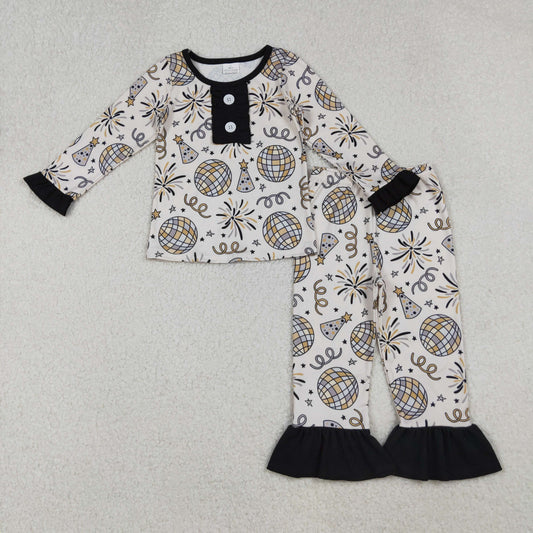 GLP2563-XS-3XL Happy New year pajamas girl outfit 202509  RTS