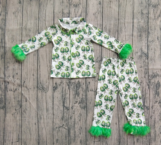 GLP2582 Christmas bow girl pajamas outfit 202507 preorder