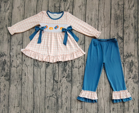 GLP2594  embroidery  halloween pumpkin girl  outfit 202508 preorder