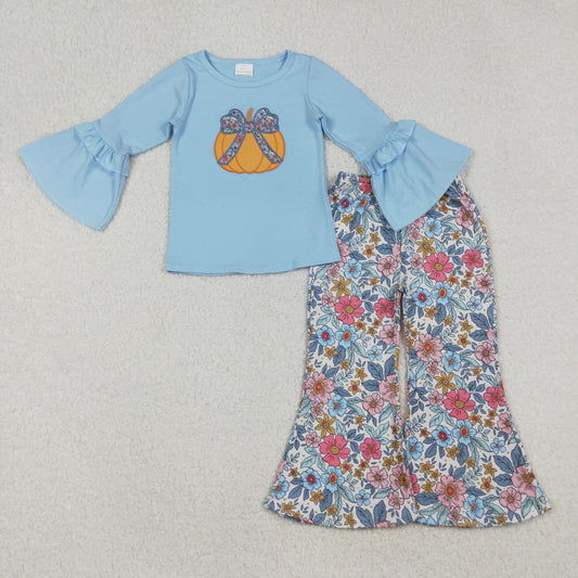 GLP2596 embroidery pumpkin Halloween girl outfit 202509 RTS