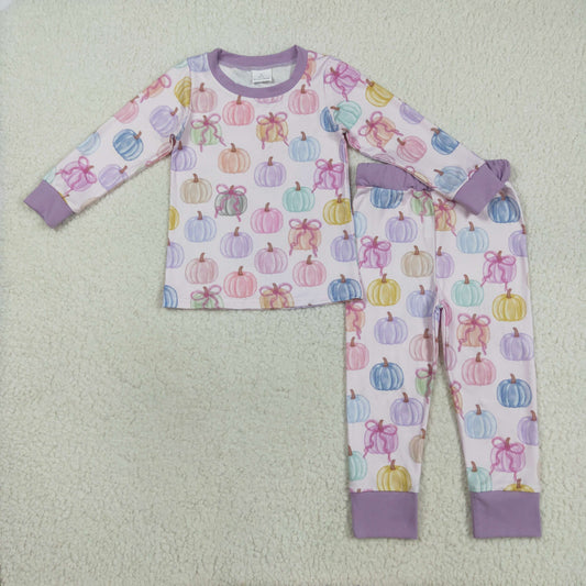 GLP2597 Pumpkin Halloween  boy pajamas  outfit 202508 RTS