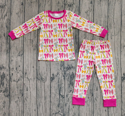 GLP2615 Christmas pink bow western  girl outfit 202508 preorder