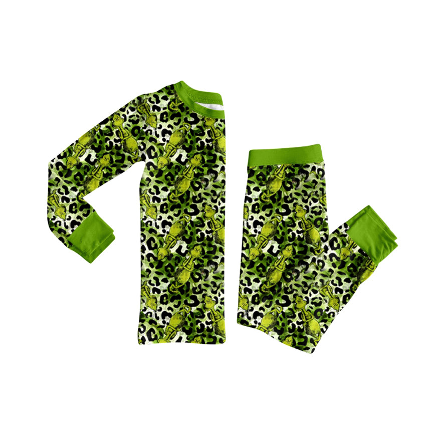 GLP2634 Christmas grinch pajamas boy sibling  outfit 202507 preorder