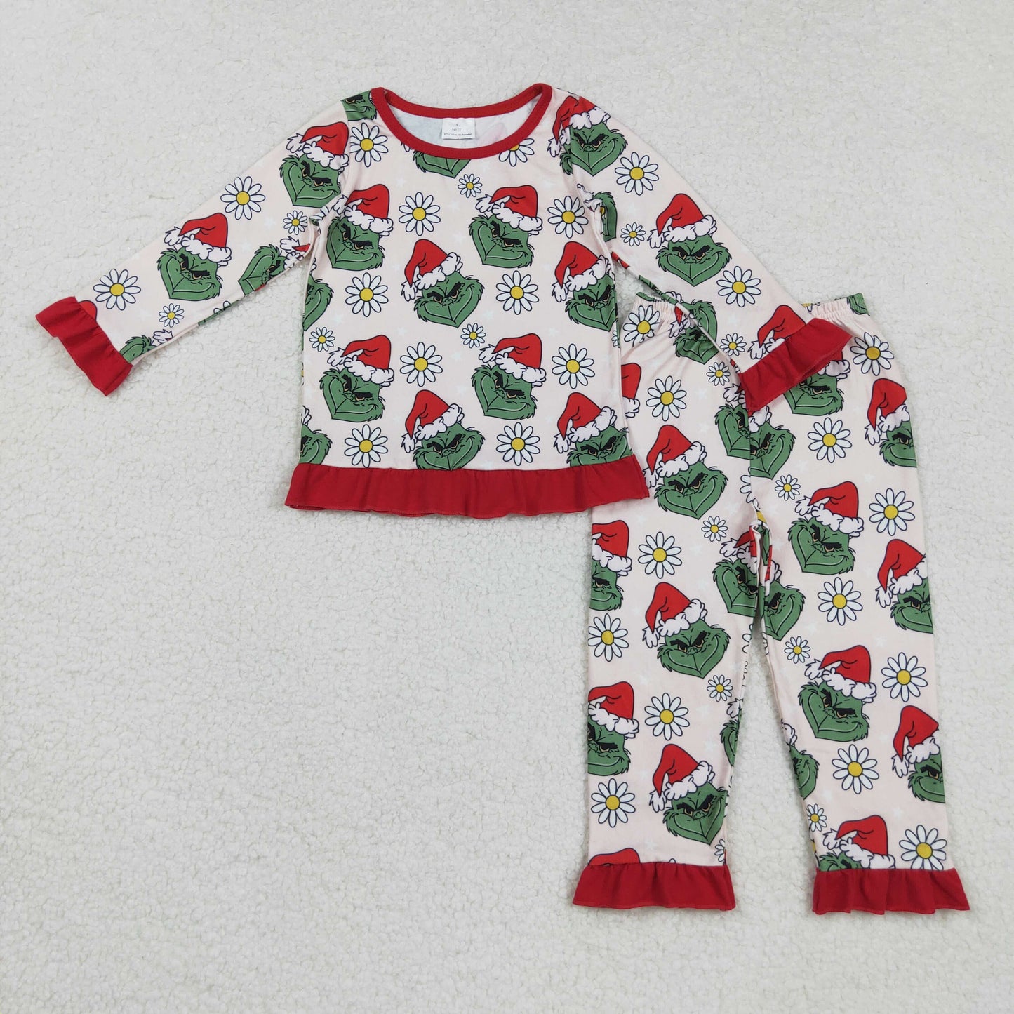 GLP2635 Christmas grinch pajamas girl sibling  outfit 202508 RTS