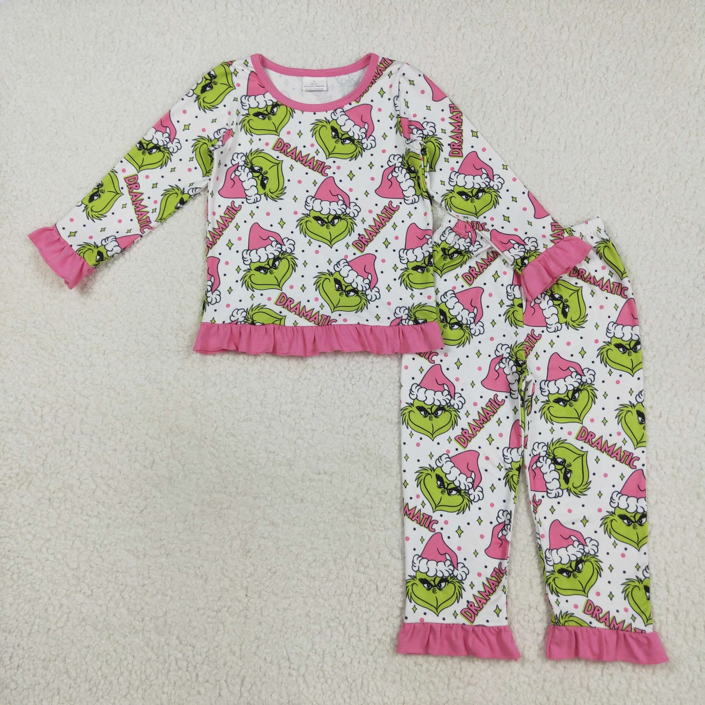 GLP2645 Christmas grinch pajamas girl sibling  outfit 202508 RTS