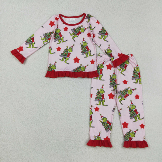GLP2646 Christmas grinch pajamas girl sibling  outfit 202508