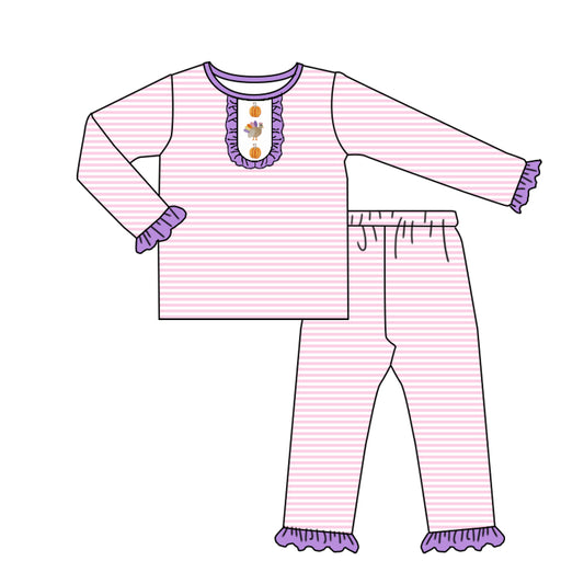 GLP2659  pumpkin  turkey western  kids girl outfit 202507 preorder