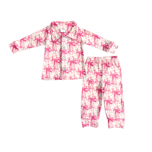 GLP2668组合 bow western kids girl pajamas outfit 202507 preorder
