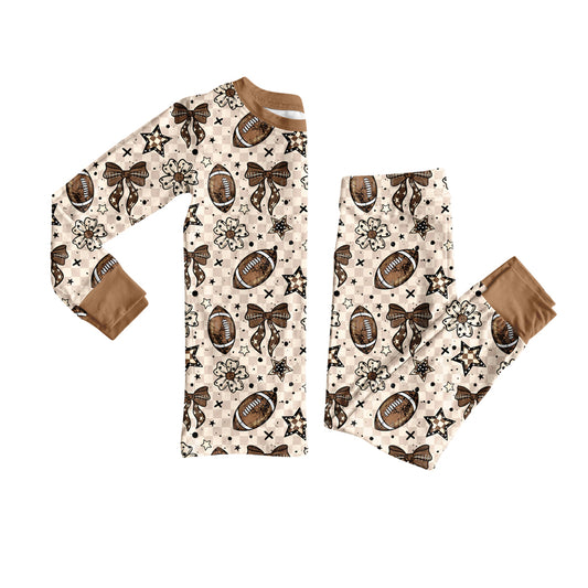 GLP2689 bow football flower western star football girl outfit 202508 preorder