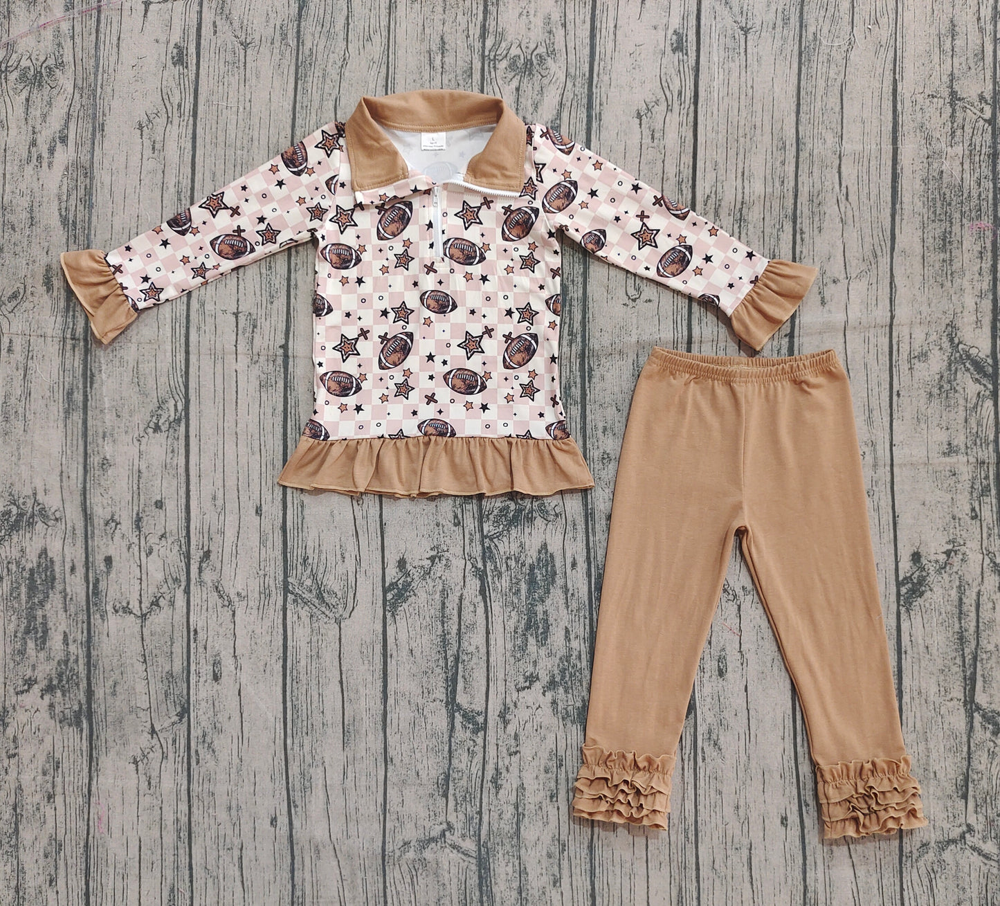 GLP2690 bow football flower western star football girl outfit 202508 preorder
