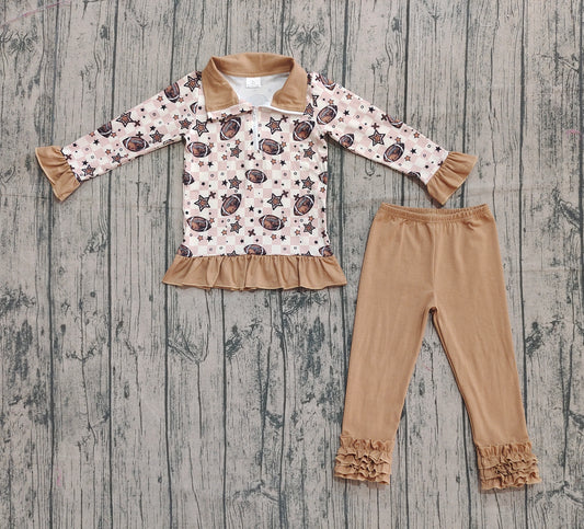 GLP2690 bow football flower western star football girl outfit 202508 preorder