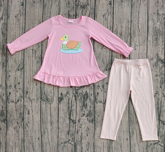 GLP2698 embroidery duck western pajamas  girl outfit 202508 preorder