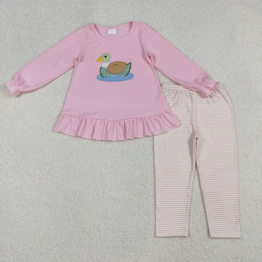 GLP2698 embroidery duck western pajamas  girl outfit 202509 RTS