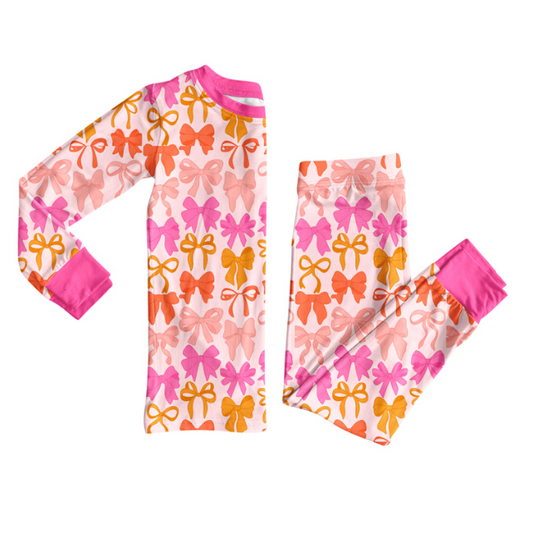 GLP2701 wear pink bow western girl pajamas outfit 202508 PREORDER