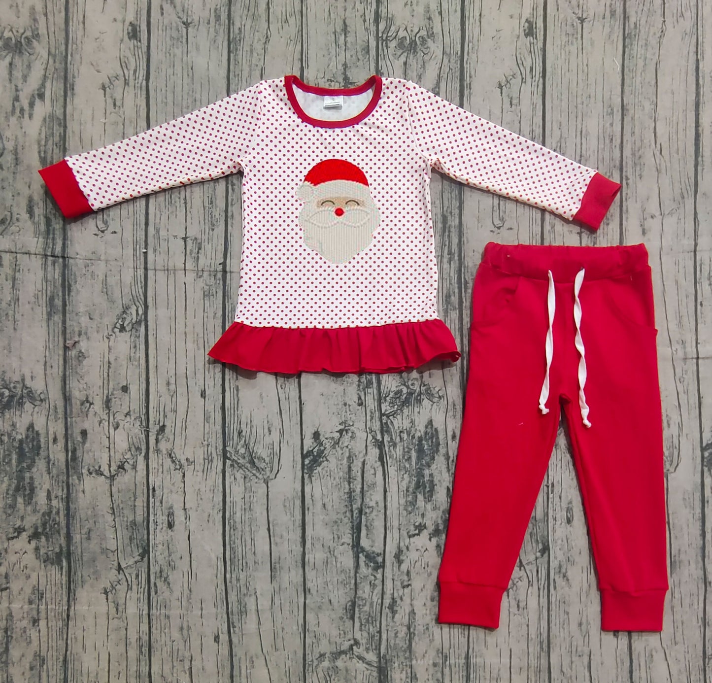 GLP2708 embroidery Christmas Santa western  girl outfit 202509 preorder