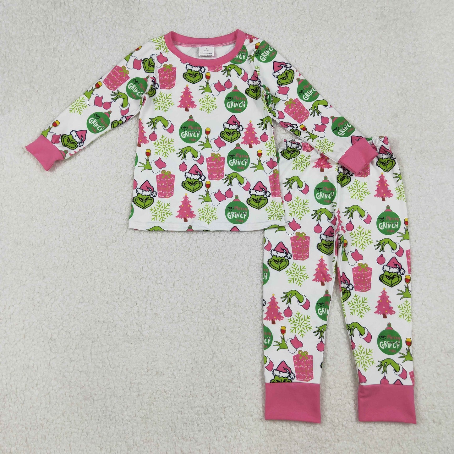 GLP2733 western grinch girl pajamas outfit 202509 RTS