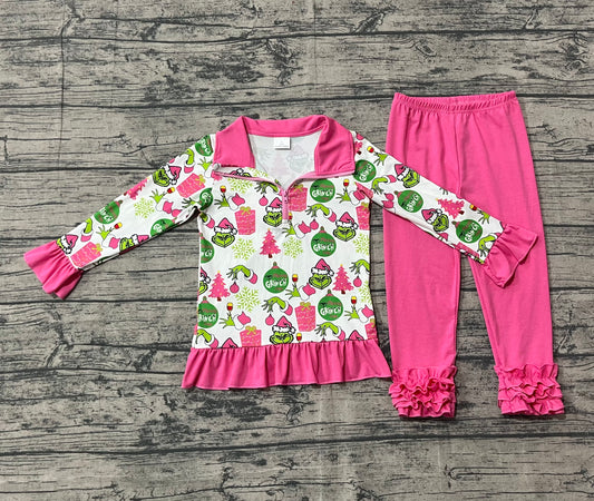 GLP2734 grinch western girl pajamas outfit 202509 preorder