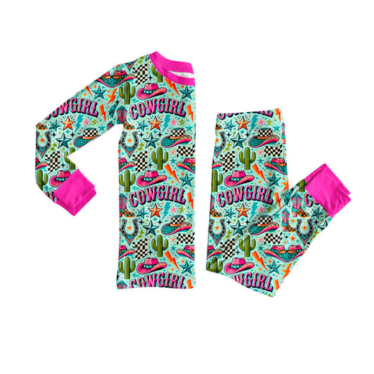 GLP2745 cow girl  western pajamas  girl outfit 202508 preorder