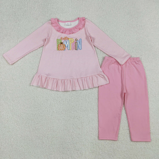 GLP2772 embroidery pumpkin girl outfit preorder 202409 RTS sibling