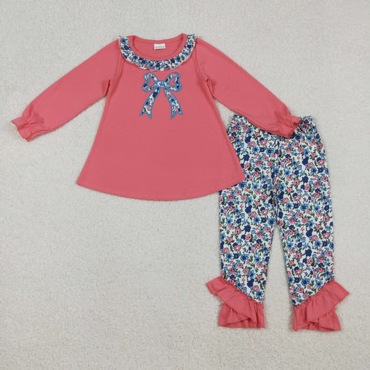 GLP2777 embroidery bow western girl outfit 202510 RTS