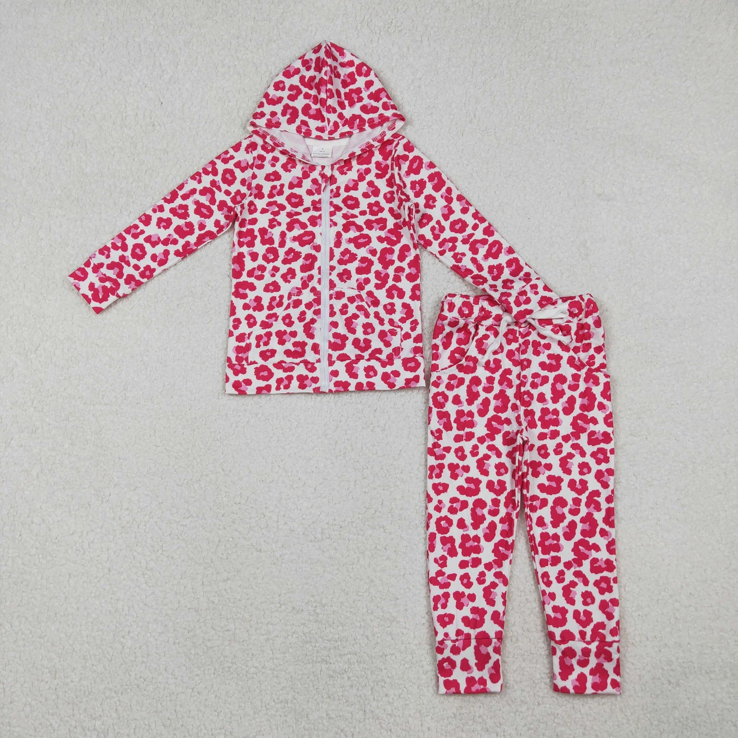 GLP2790-XS-3XL Hoodie Leopard pink zipper western girl outfit 202510 RTS