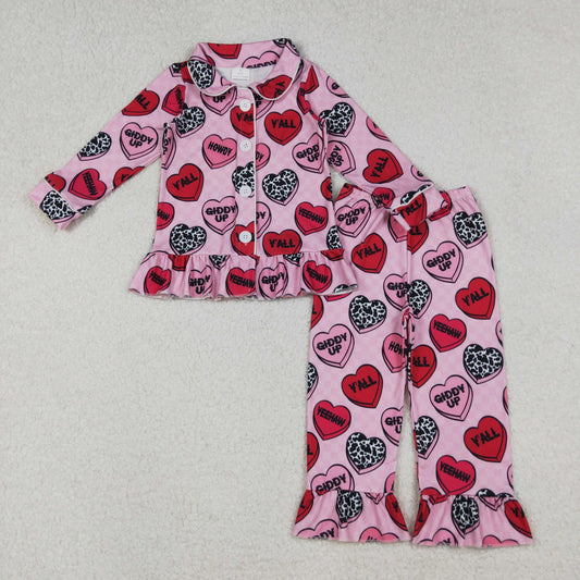 GLP2843-XS-3XL  pajamas love howdy girl outfit 202509 RTS