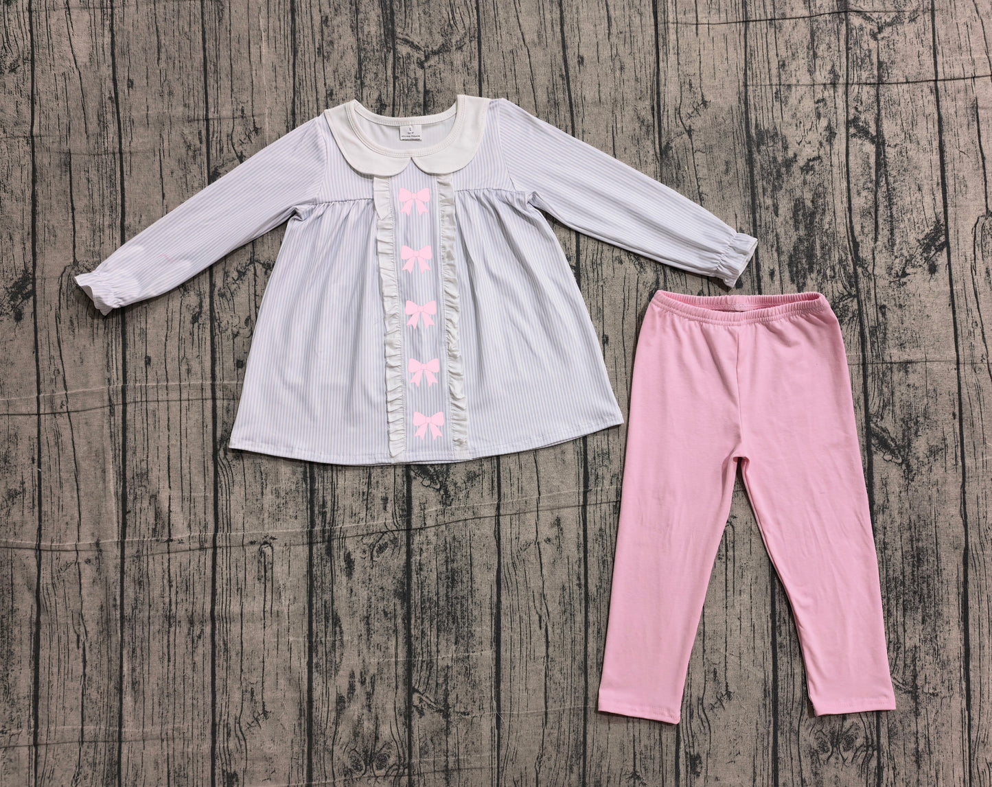 GLP2909 embroidery bow preorder girl pajamas outfit 202602