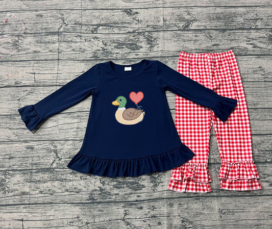 GLP2912 embroidery duck sibling girl outfit 202509 preorder