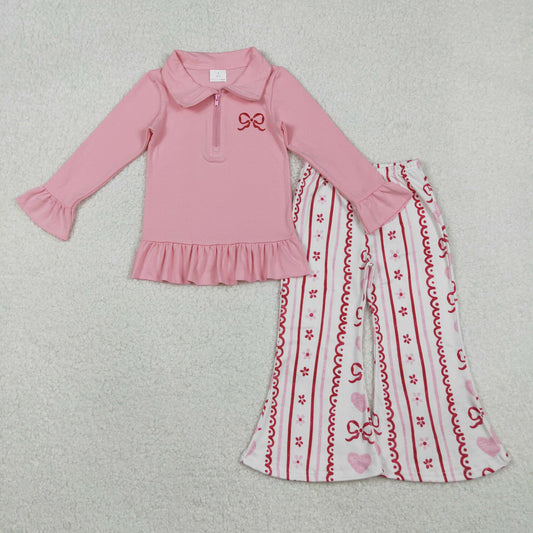 GLP2934 bow embroidery sibling girl outfit 202511 RTS