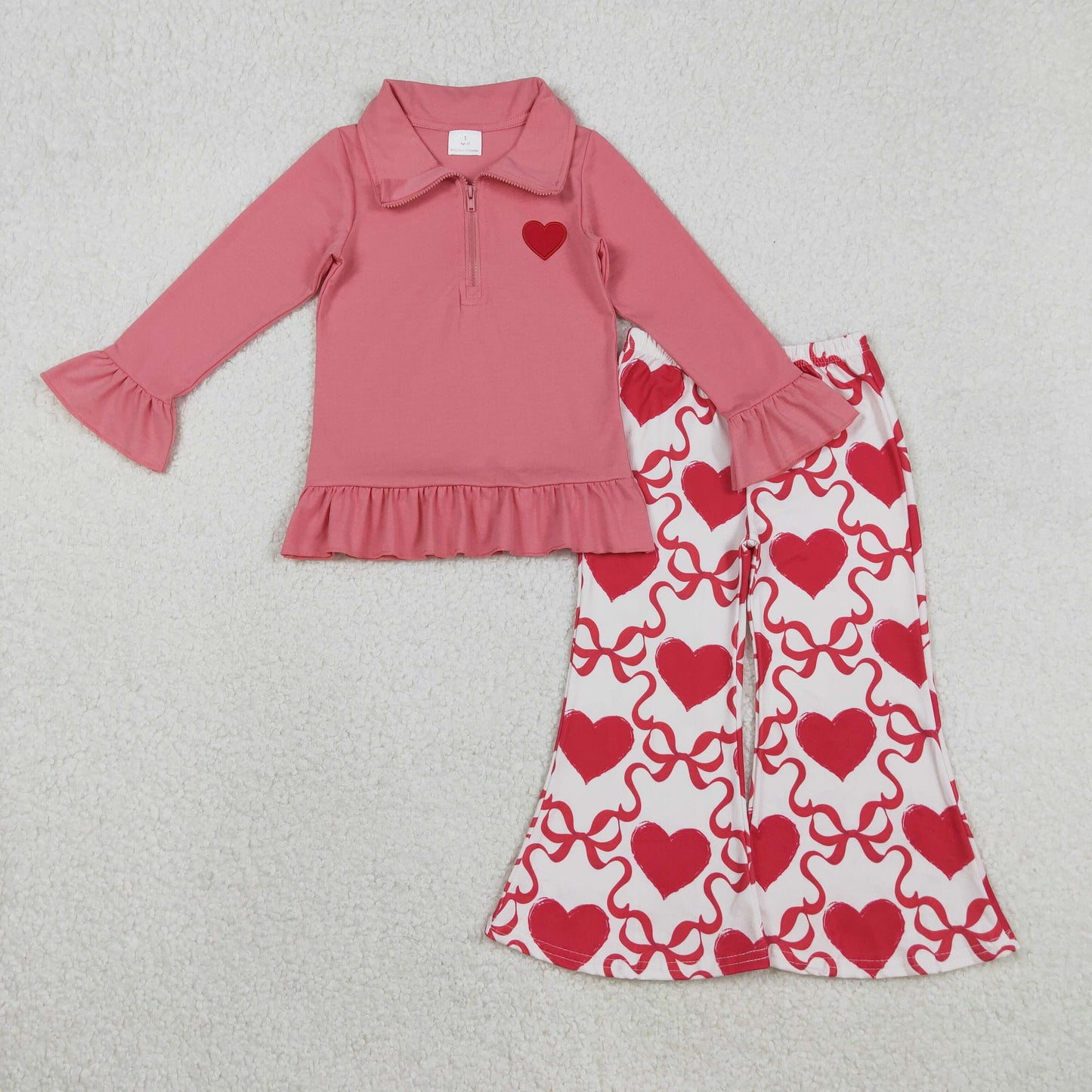 GLP2935组合 - GT1271--P0895 love embroidery sibling girl outfit 202511 RTS