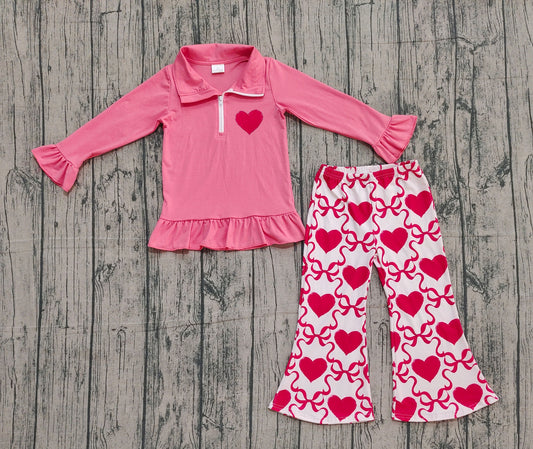 GLP2935 - GT1271--P0895 love embroidery sibling girl outfit 202509 preorder