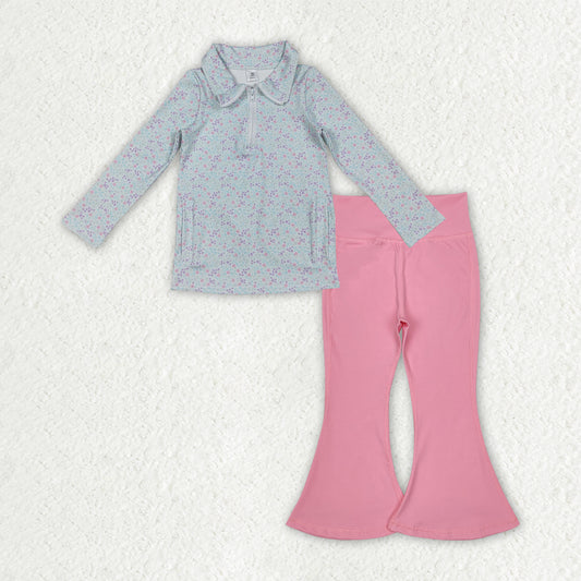 GLP2970 yoga Football BOW PINK zipper pockets ZIPPER girl clothes outfit 202509 RTS