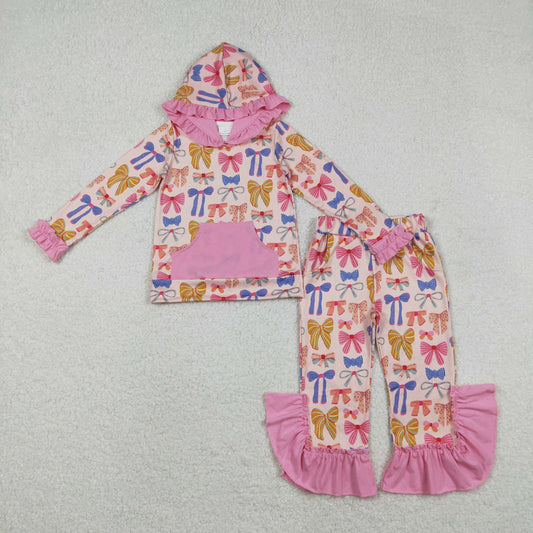 GLP3049  bow flower hoodie girl outfit 202511   RTS